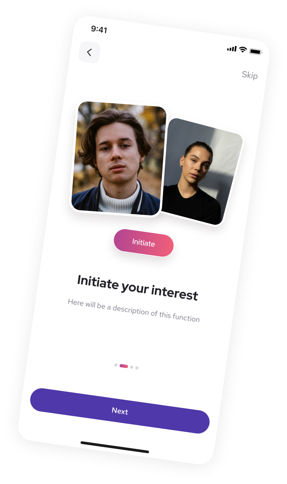 onboarding interests app screen